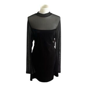 Wild Fable Black Bell Sleeve Sheath Dress